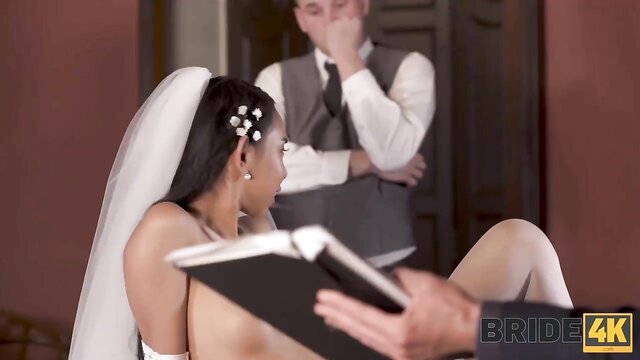 BRIDE4K. Wedding Orgy - Stockings, Brunette, Asian, Public, Cheating, Bride, Euro.